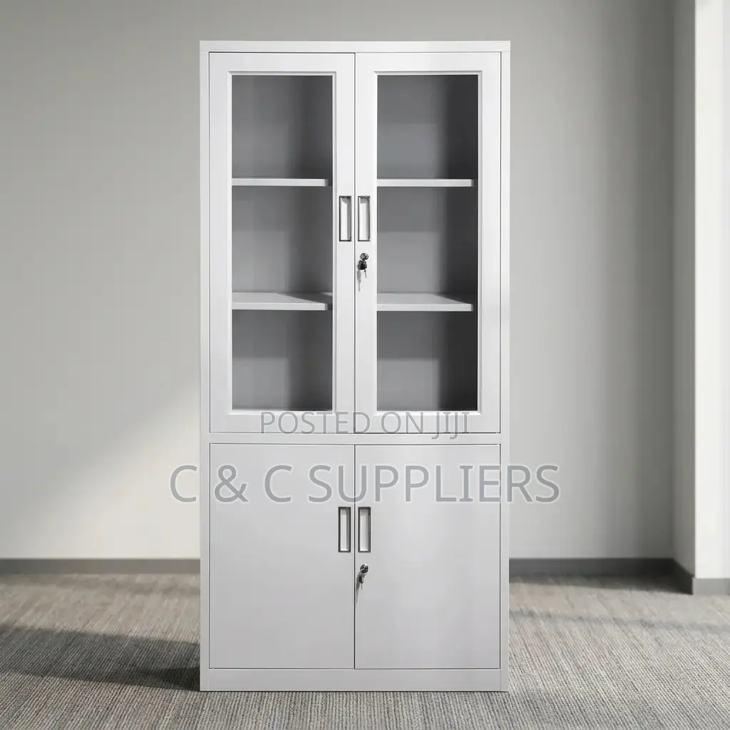 2-Swing Door Half Glass Cabinet