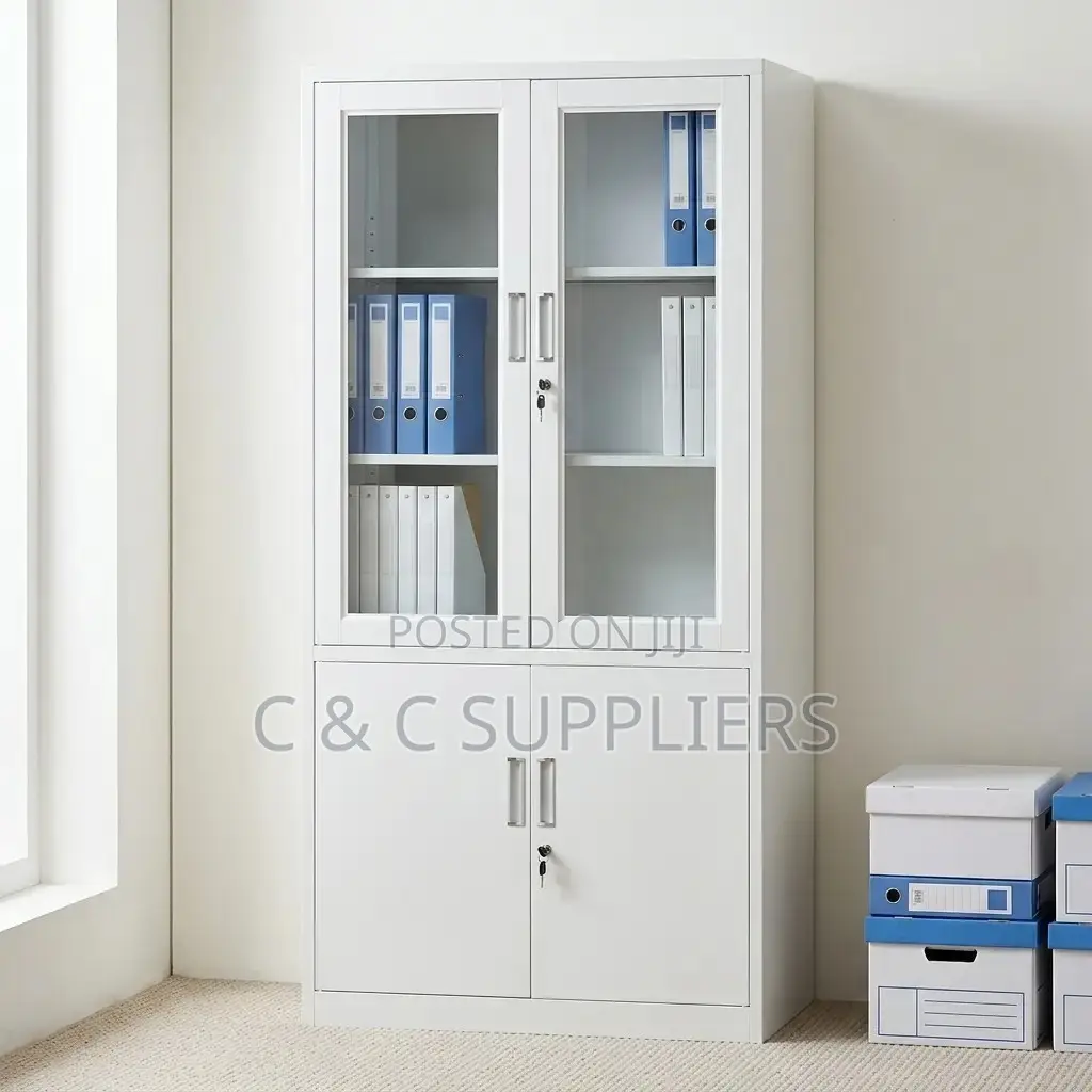 2-Swing Door Half Glass Cabinet