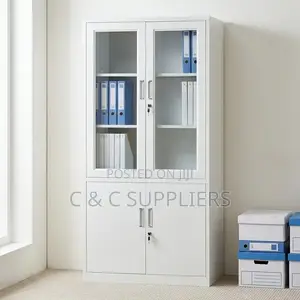 2-Swing Door Half Glass Cabinet