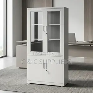 2-Swing Door Half Glass Cabinet