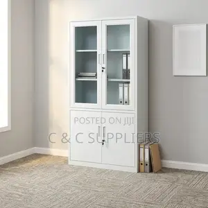 2-Swing Door Half Glass Cabinet