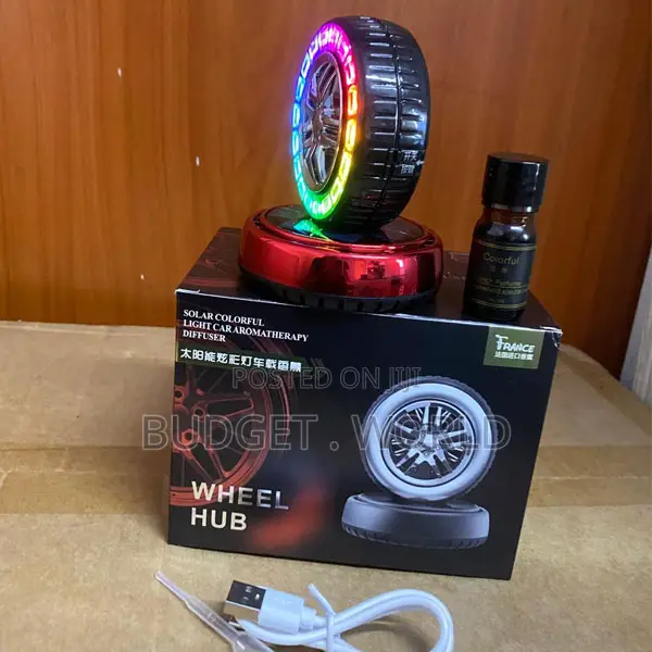 . Rotating Solar Wheel Aromatherapy Car Ornament