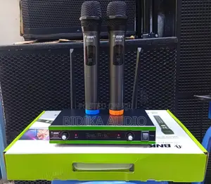 DH-744 Dual Cordless Microphone System – Heavy Duty Wireless Stage Mi
