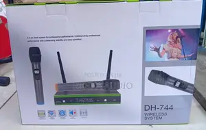 DH-744 Dual Cordless Microphone System – Heavy Duty Wireless Stage Mi