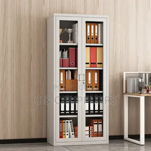 2-Door Full Glass Cabinet With Shelves