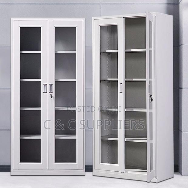 2-Door Full Glass Cabinet With Shelves - thumbnail 5
