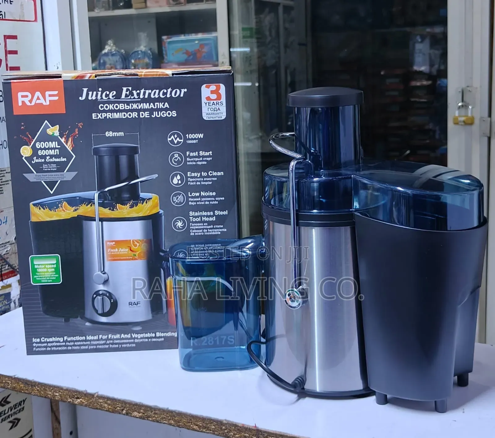 RAF Juice Extractor | 1000W | Fast Smooth Operation