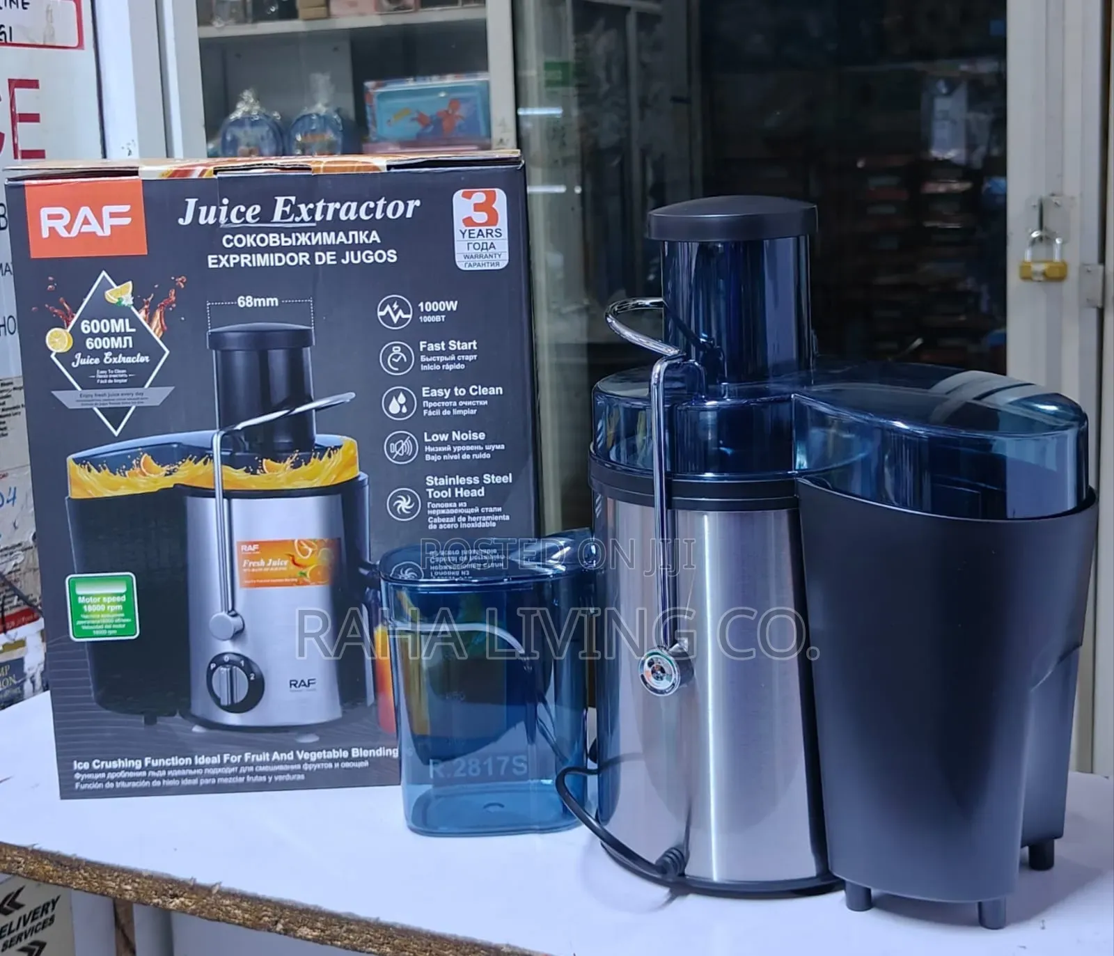 RAF Juice Extractor | 1000W | Fast Smooth Operation