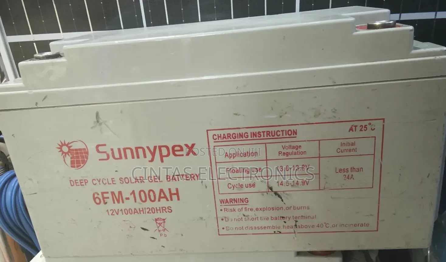 Sunnypex 100AH Solar Gel Battery