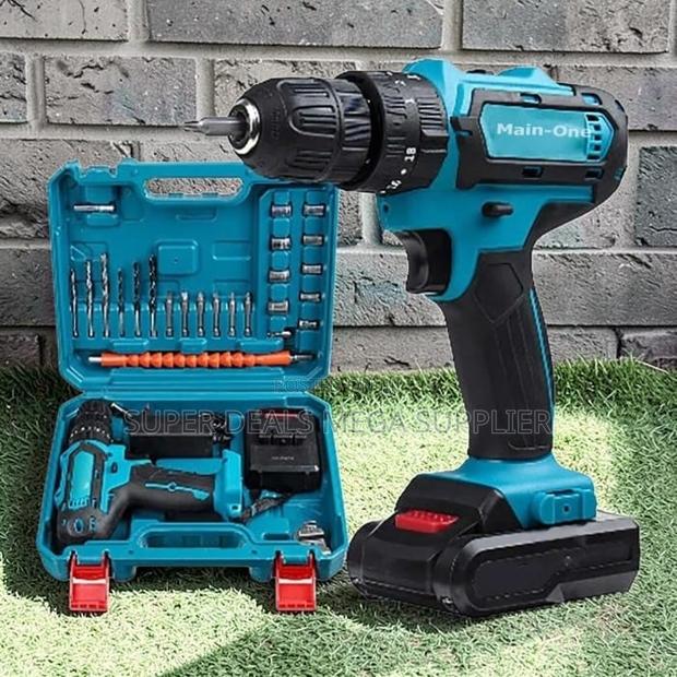 Powerful High-Performance Main-One Cordless Drill With Free Drill Bits