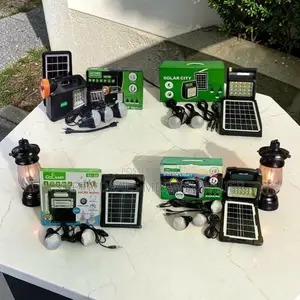 Sustainable Portable Home Solar Lighting System Kits With Led Bulbs