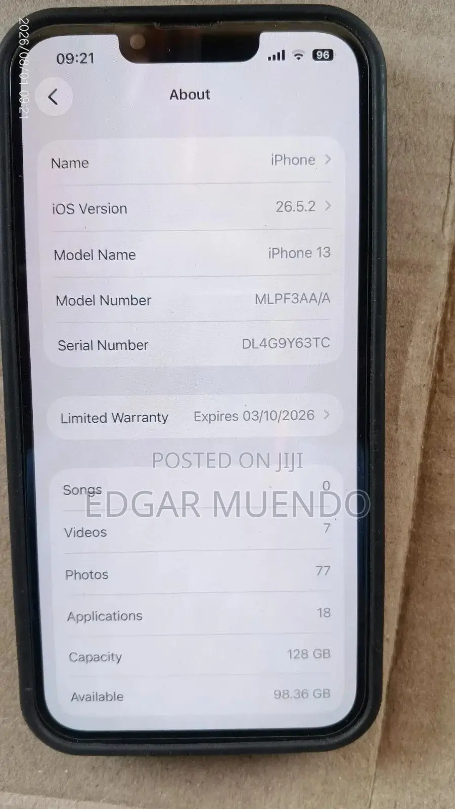 Apple iPhone 13 128 GB Black