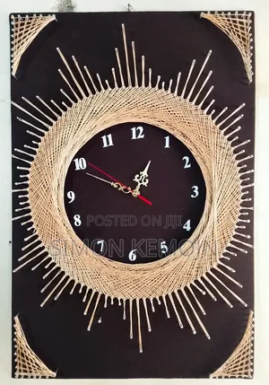 Exquisite Handmade Thread Art Clock - Custom Statement Piece
