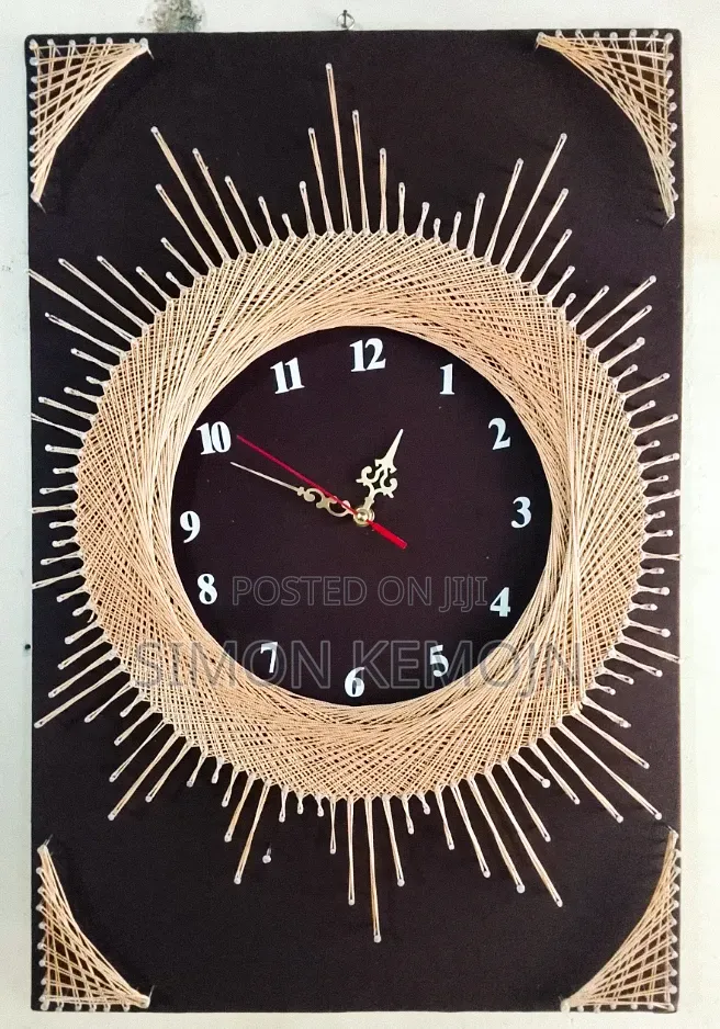 Exquisite Handmade Thread Art Clock - Custom Statement Piece