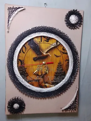 Exquisite Handmade Thread Art Clock - Custom Statement Piece