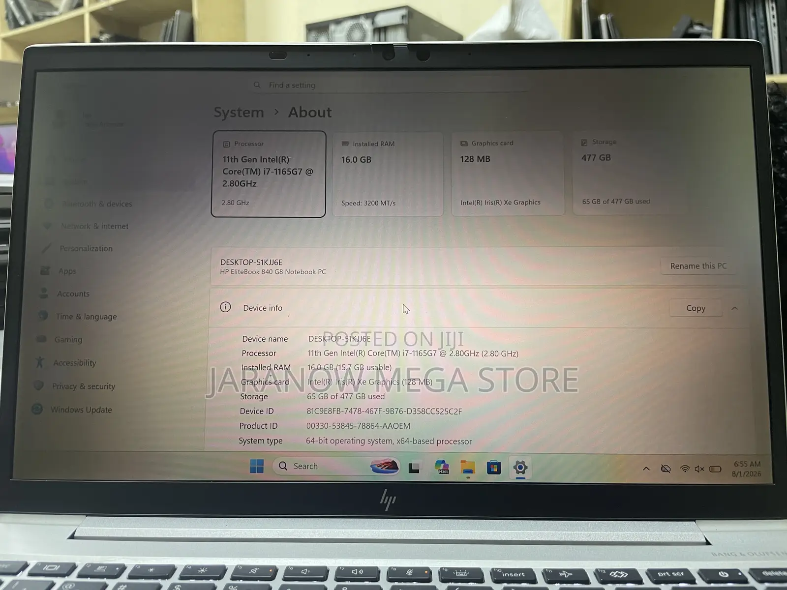 Laptop HP EliteBook 840 G8 16GB Intel Core i7 SSD 512GB