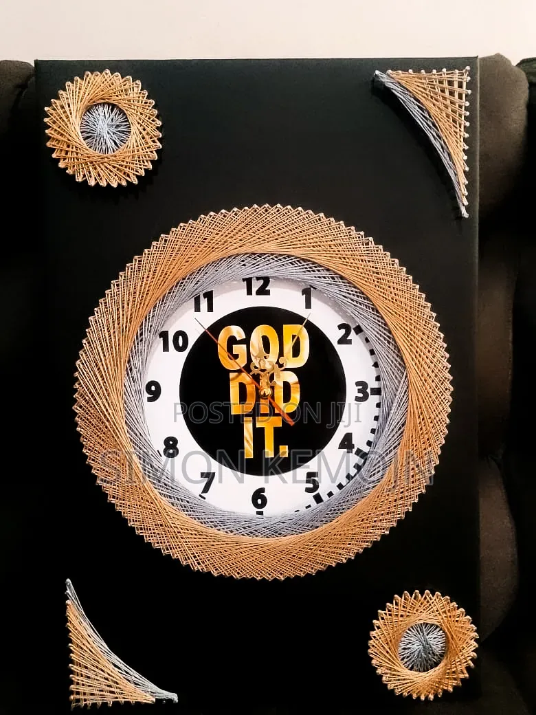 Handcrafted Art Wall Clock - "Put God First" | Unique Home Decor