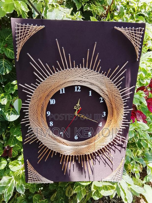 Handcrafted Art Wall Clock - "Put God First" | Unique Home Decor