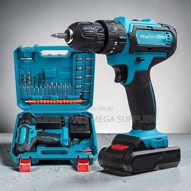 DIY-Friendly Workshop Main-One Cordless Drill With Free Drill Bits - main view