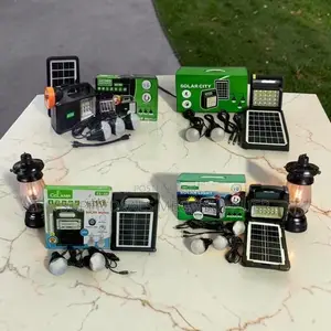 Travel-Friendly Portable Home Solar Lighting System Kits Led Bulbs