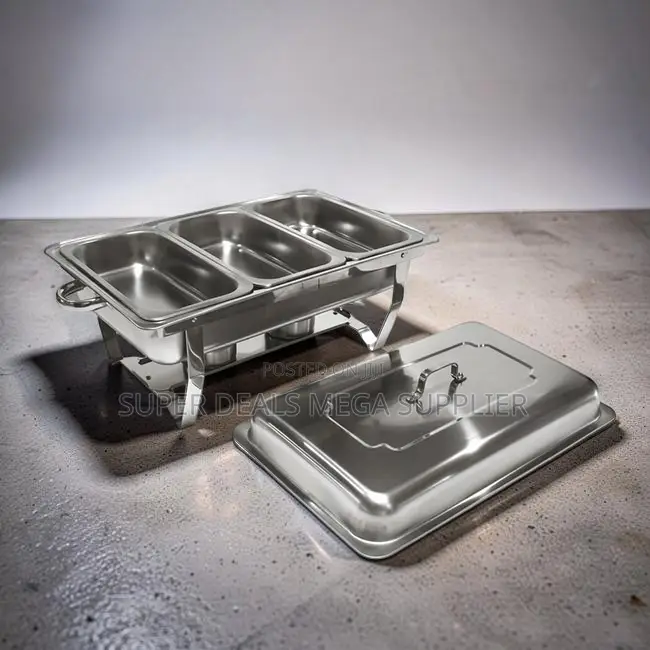 Factory Deals 11L Stainless Steel Triple Chafing Dish