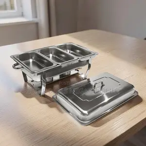 Distributor Prices 11L Stainless Steel Triple Chafing Dish