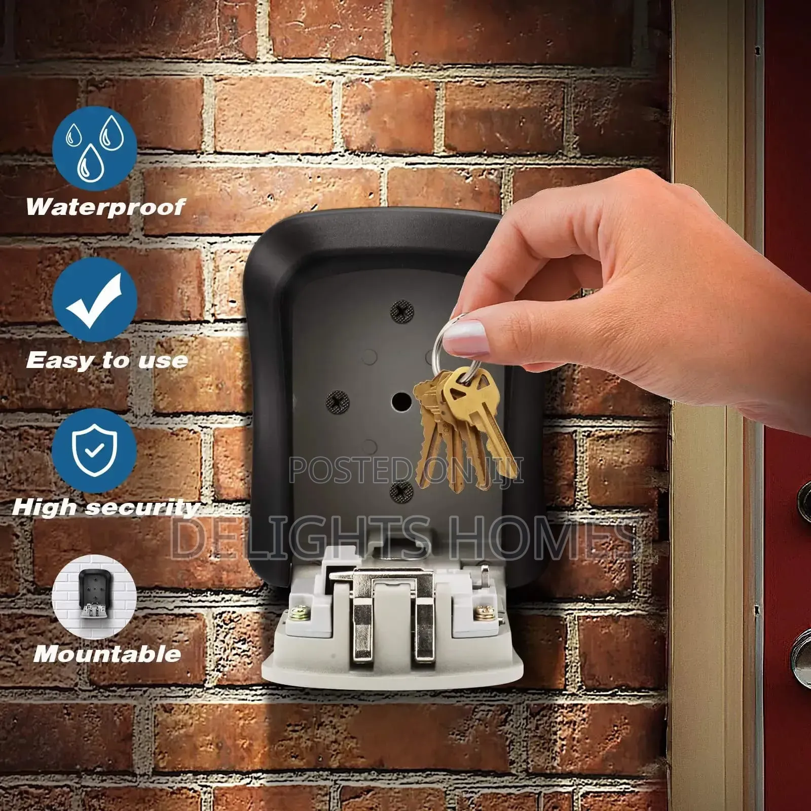 *Wall-Mounted Key Lock Box _Ele