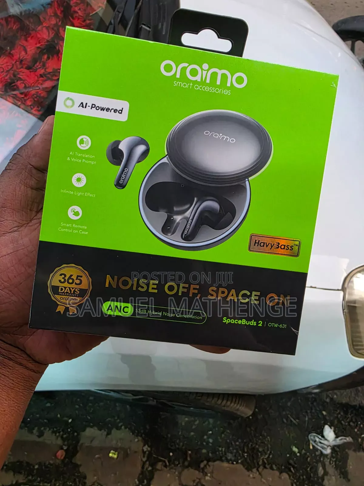 Oraimo OTW-631 ANC Earbuds – AI-Powered Wireless Bluetooth Earphones