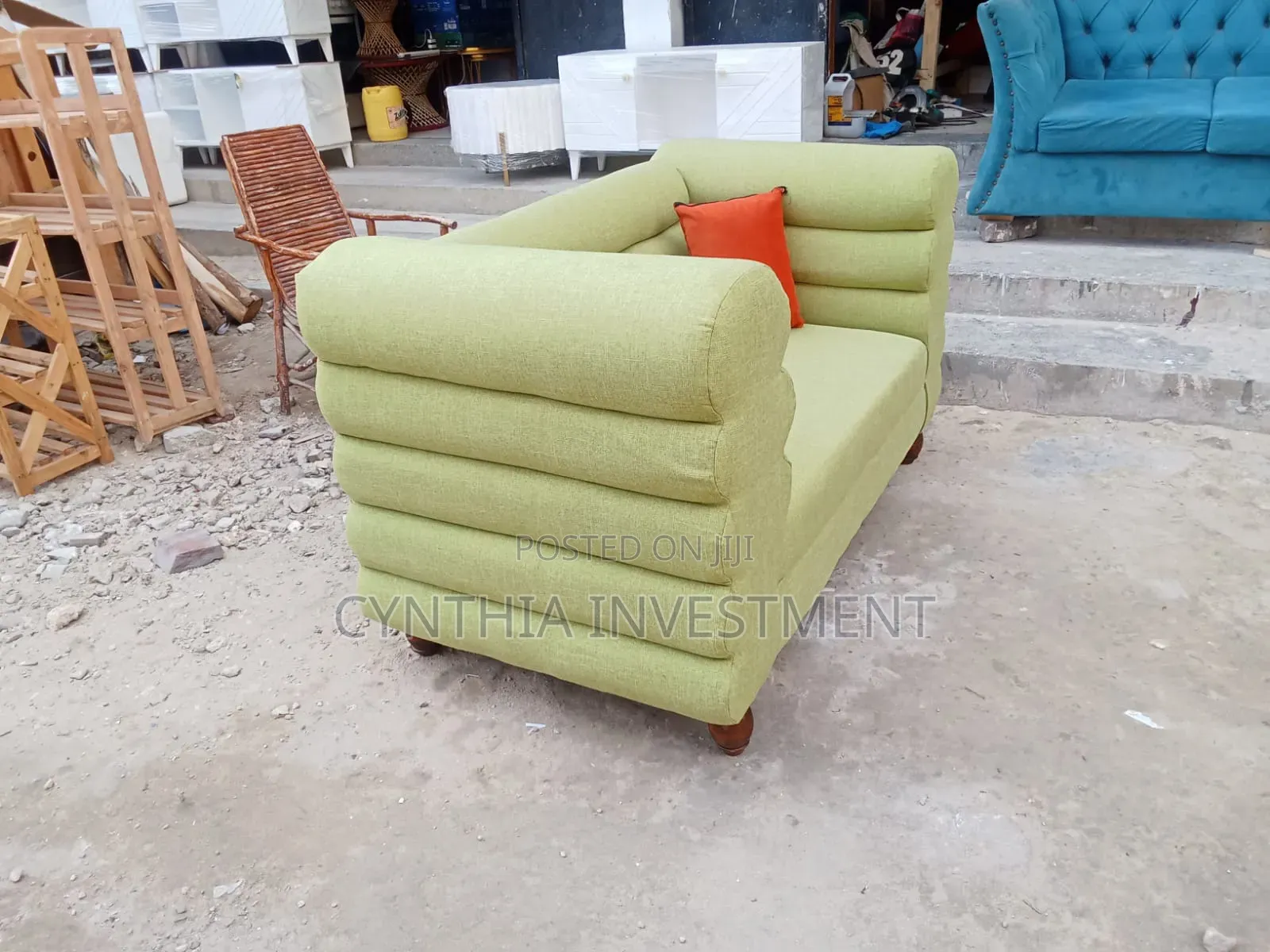 Green 2 Seater Sofa