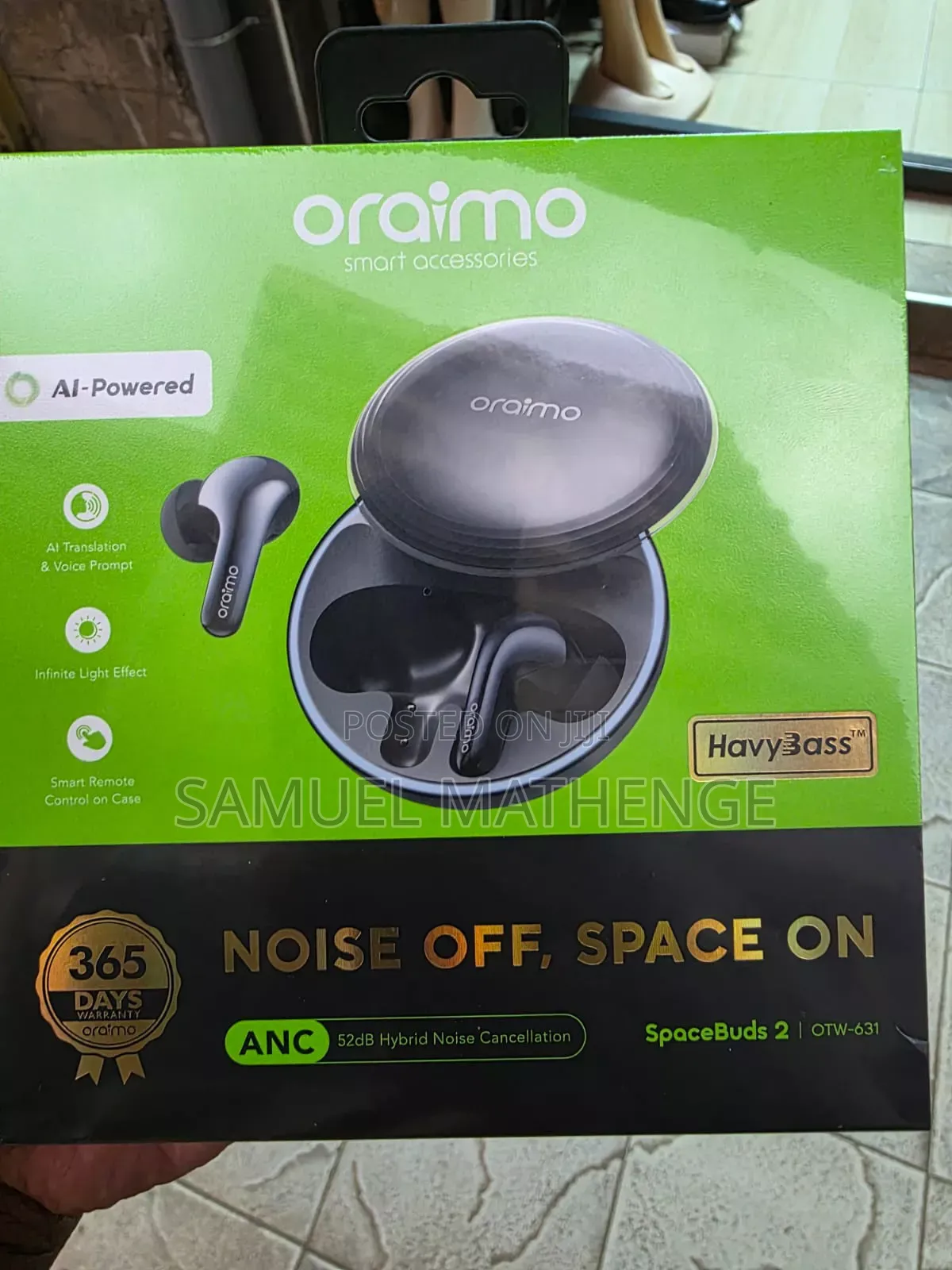 Oraimo SpaceBuds 2 AI Wireless Earbuds With Infinite Light Effect