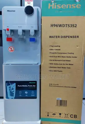 *Hisense Dispenser Silver 3TAPS Top Loading With Compressor Cooling