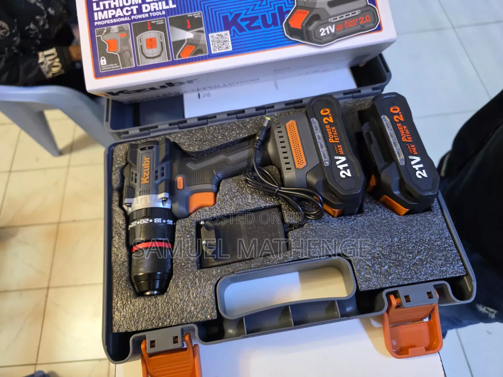 Kzubr 21V Cordless Electric Drill Set – Battery Professional Tool Kit
