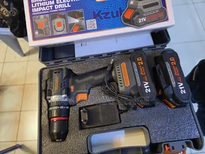 Kzubr 21V Rechargeable Cordless Drill Set – 2.0Ah Batteries Charger