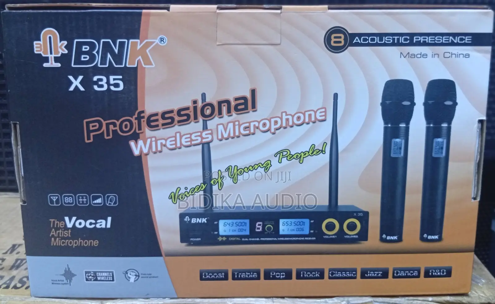 BNK X 35 Professional Cordless Microphone System – Dual UHF Mics For