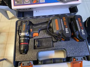 Kzubr 21V Cordless Drill Machine With Dual Batteries and Storage Case