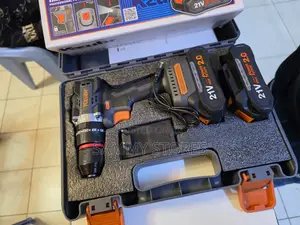 Kzubr 21V Cordless Drill Set With 2 Batteries, Charger Carrying Case