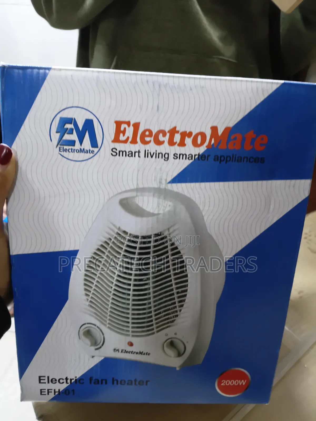 ElectroMate 2000W Electric Fan Heater – Fast Room Heating