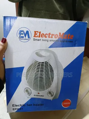 ElectroMate Electric Fan Heater With Adjustable Thermostat