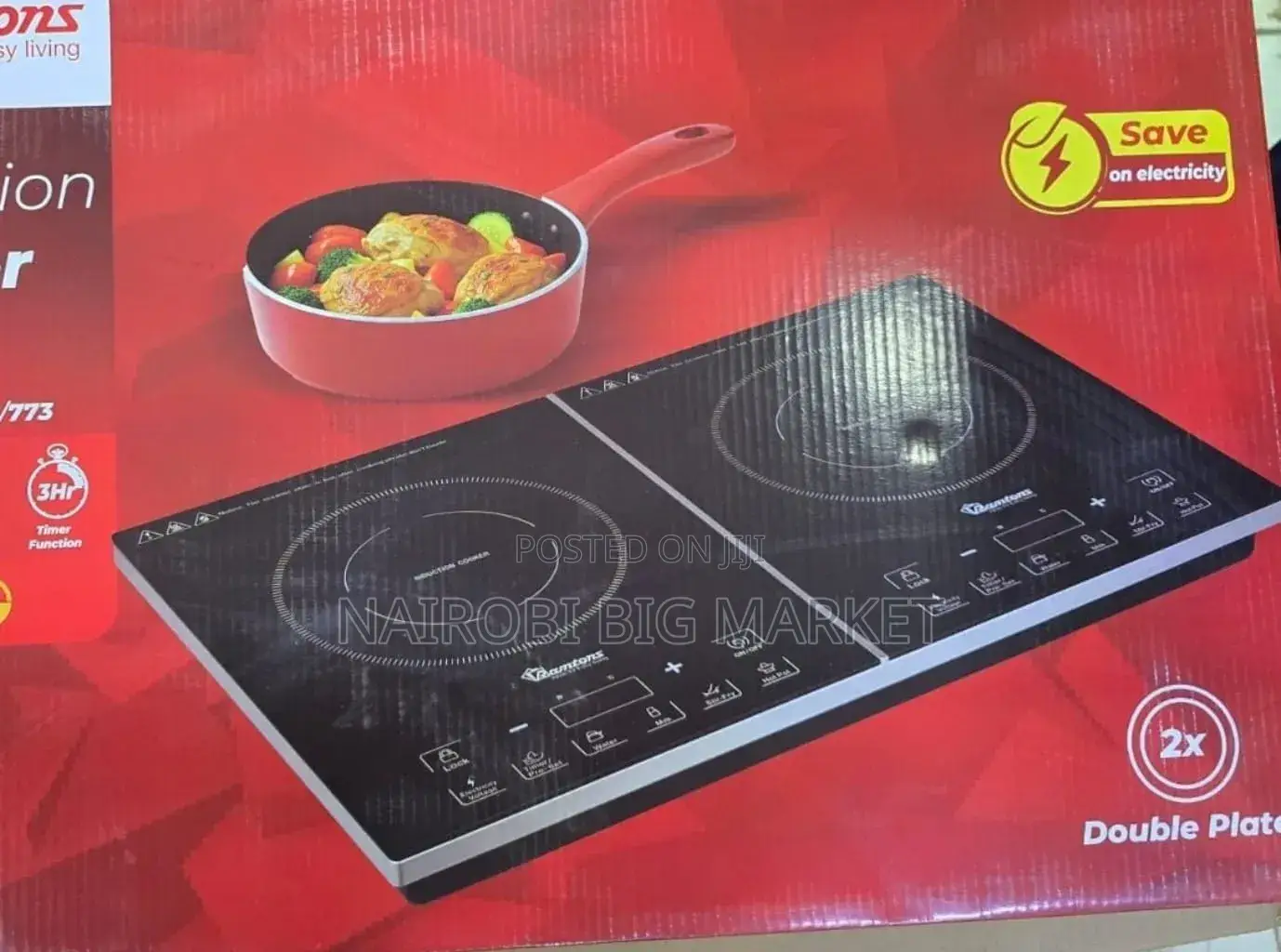 Double Ramtons Induction Cooker With Free Pan
