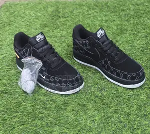 Black Luxury-Inspired Nike Air Force 1 "Gucci Edition Size 39-45