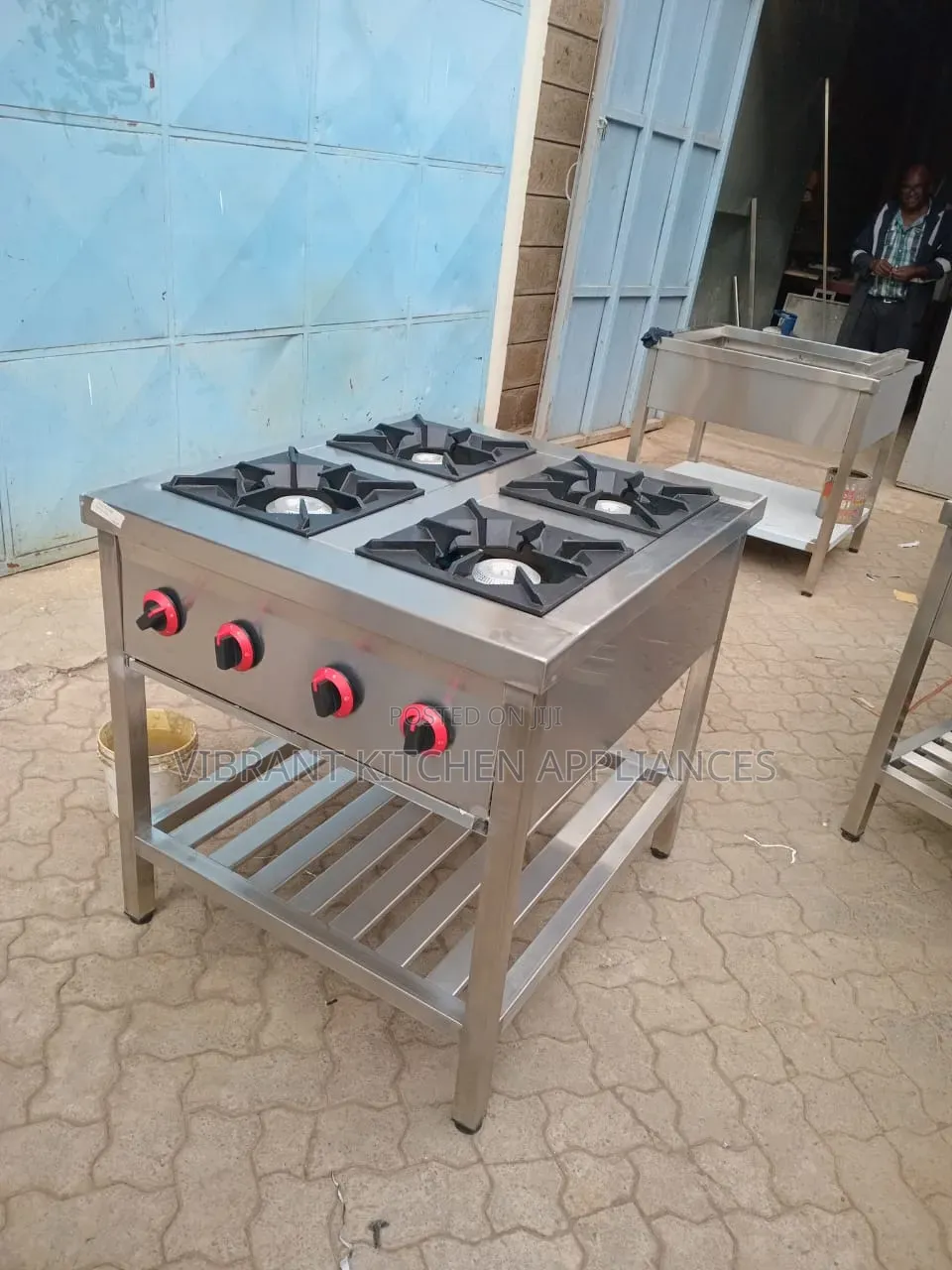 Square 4‐Burner Stainless Steel Cooker
