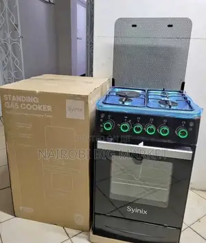 3+1 Gas Cooker Syinix 50 by 55 With Electric Oven