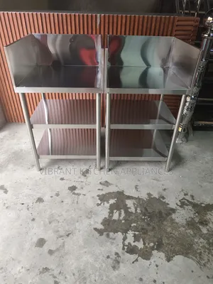 Custom‐Size 3‐Tier Stainless Steel Table