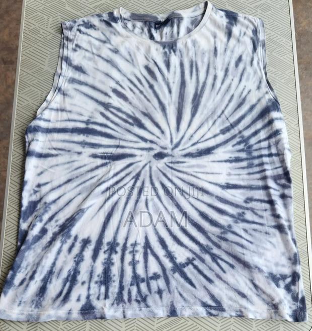 Stylish Black White Tie-Dye Sleeveless Tank Top