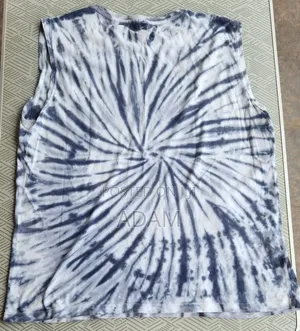 Stylish Black White Tie-Dye Sleeveless Tank Top