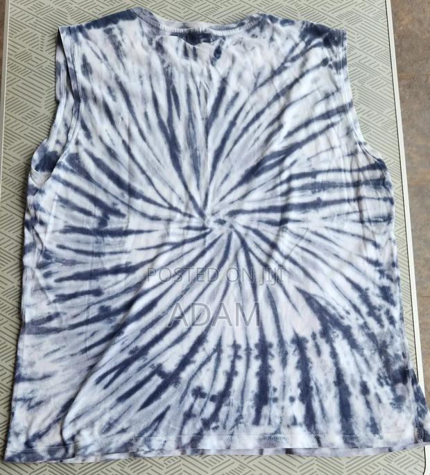 Stylish Black White Tie-Dye Sleeveless Tank Top - thumbnail 2