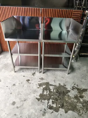 Custom‐Size 3‐Tier Stainless Steel Table