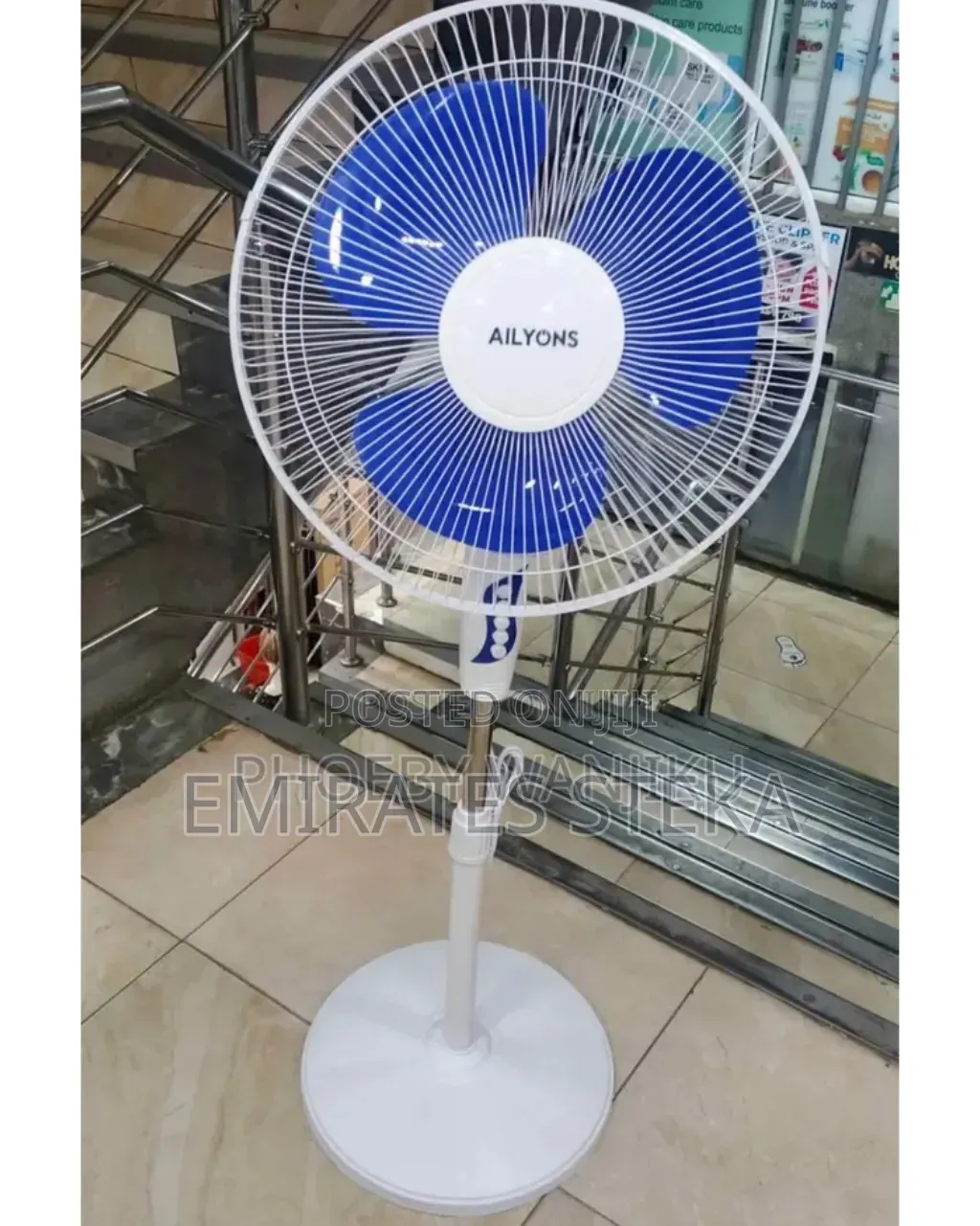 AILYONS 16-Inch Stand Fan – 5-Speed Setting, 90° Oscillation