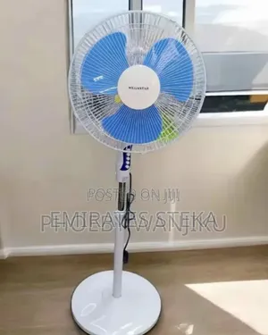 AILYONS FS-1609-K 16'' Inch Stand Fans, 5 Speed - White/Blue