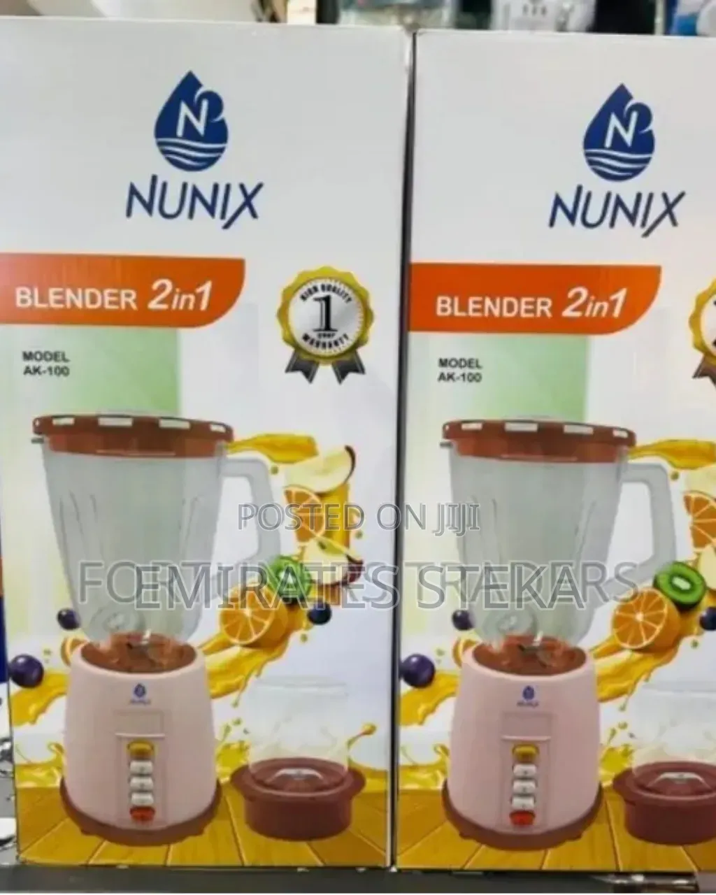 Nunix 2 in 1 Blender With Grinding Machine 1.5 LTRS Model AK-100